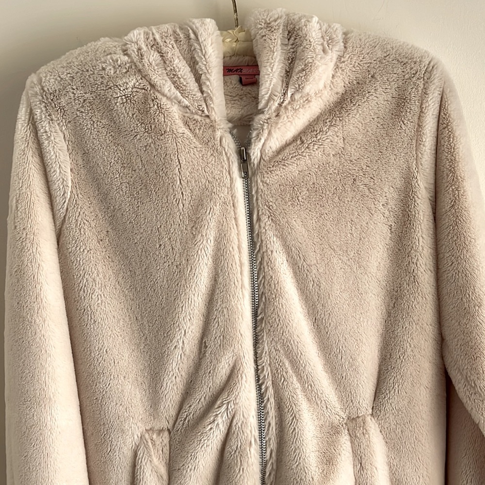 Vintage Full Zip Hooded Faux Fur Jacket Size S - Picture 3 of 12